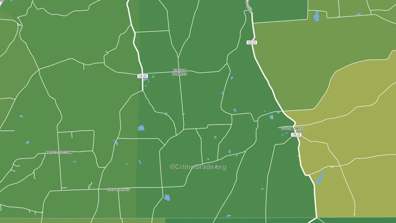 South Owego, NY Map of Drug-Related Crime Rates