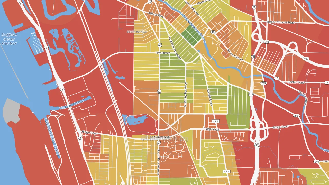 South Park, Buffalo, NY Map of Drug-Related Crime Rates