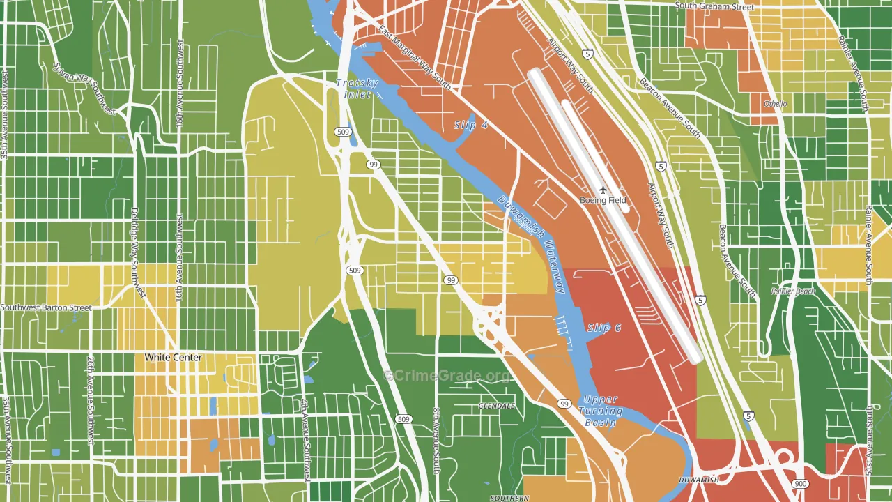 South Park, Seattle, WA Map of Drug-Related Crime Rates