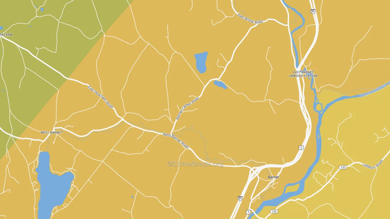 South Peacham, VT Map of Drug-Related Crime Rates