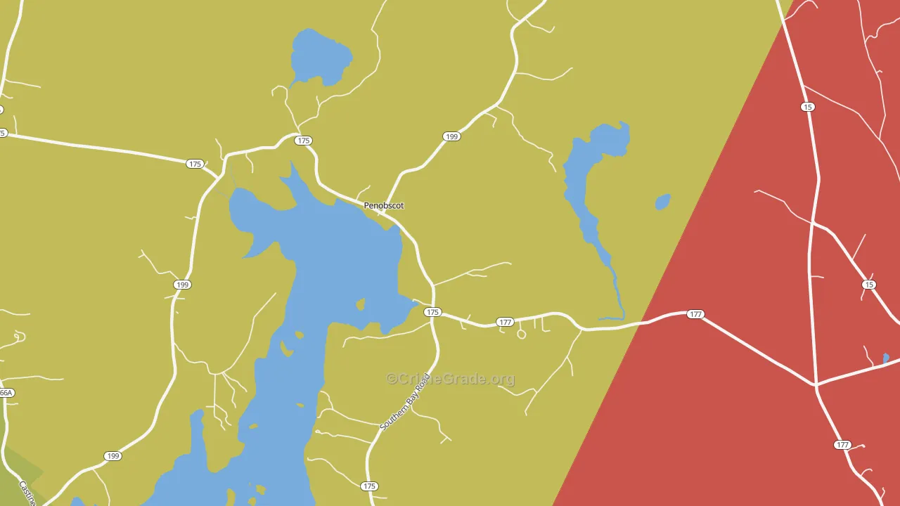 South Penobscot, ME Map of Drug-Related Crime Rates