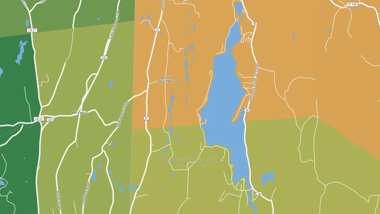 South Poultney, VT Map of Drug-Related Crime Rates