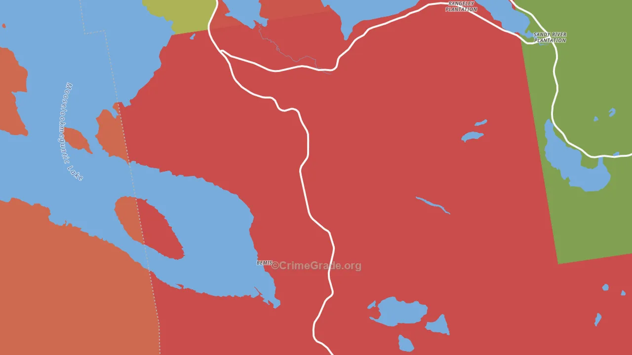 South Rangeley, ME Map of Drug-Related Crime Rates