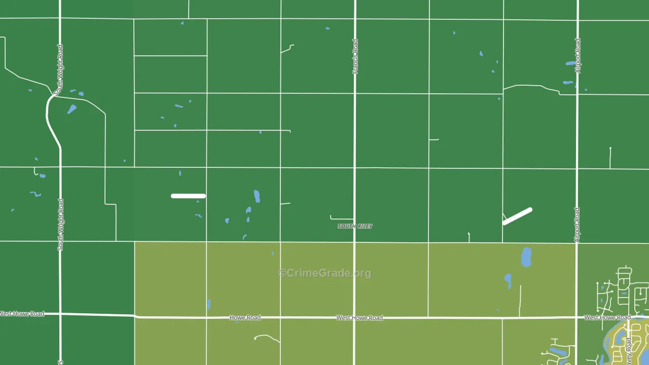 South Riley, MI Map of Drug-Related Crime Rates