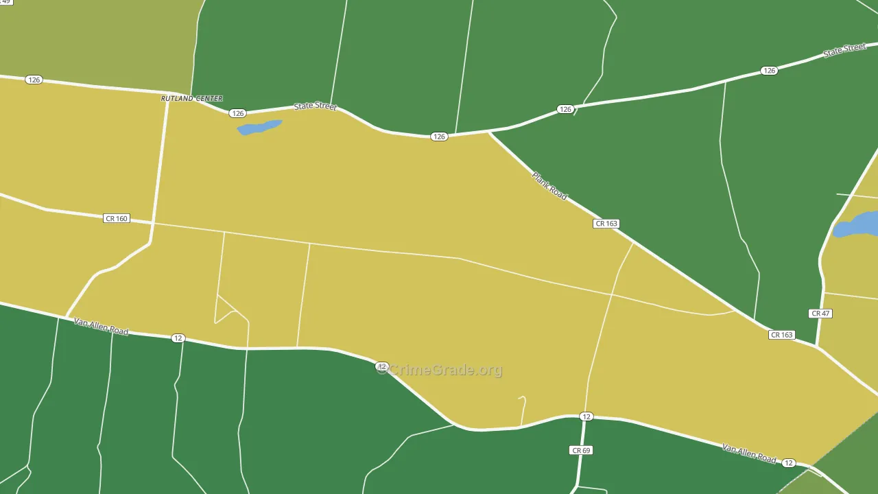 South Rutland, NY Map of Drug-Related Crime Rates