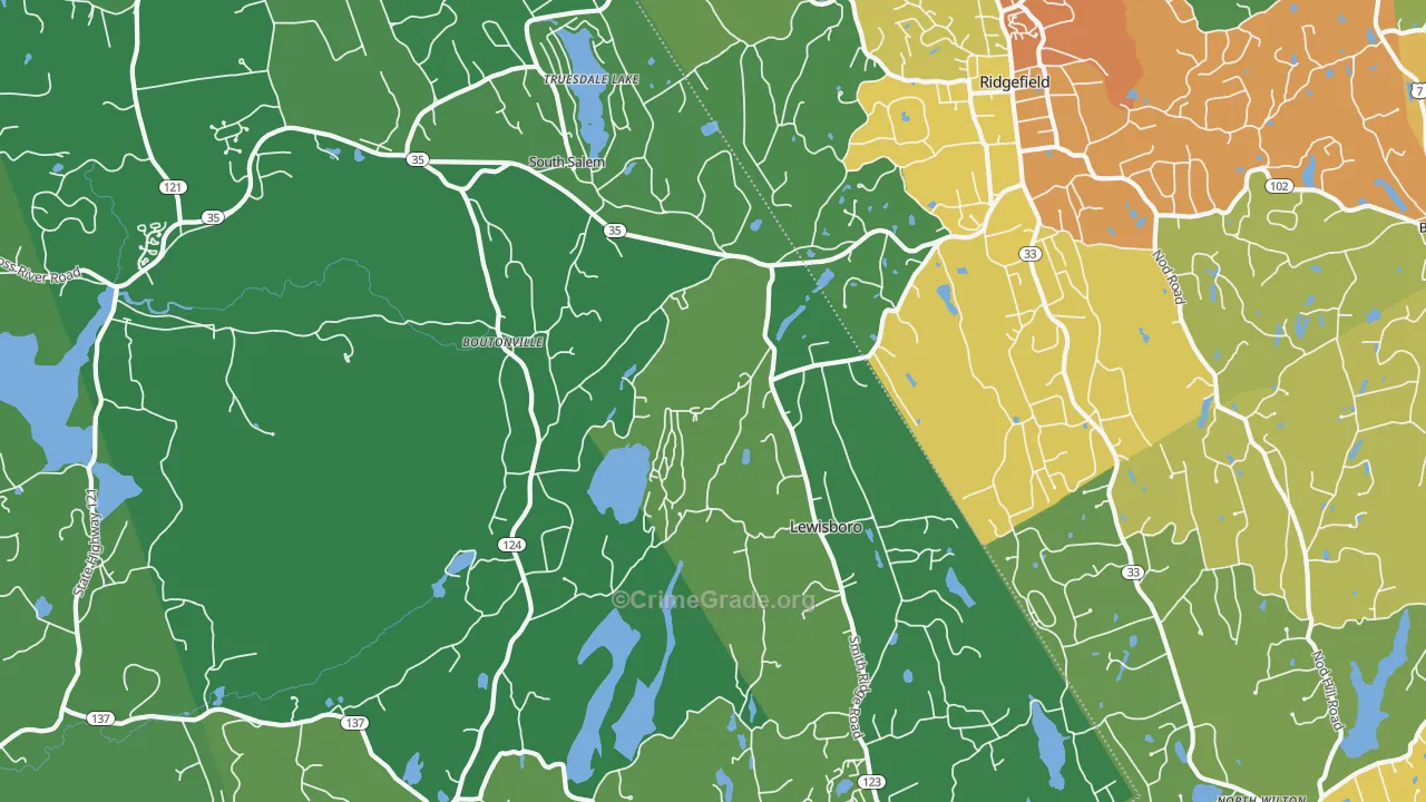 South Salem, NY Map of Drug-Related Crime Rates