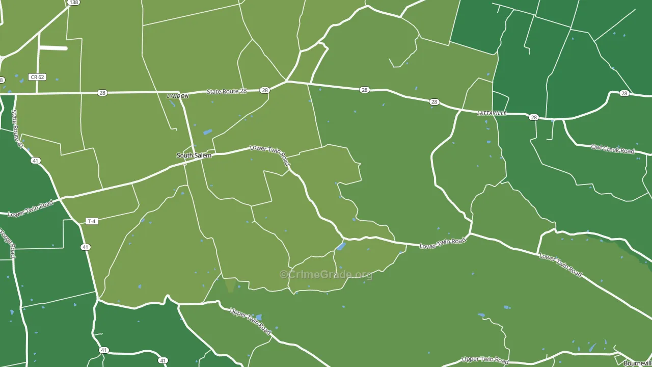 South Salem, OH Map of Drug-Related Crime Rates