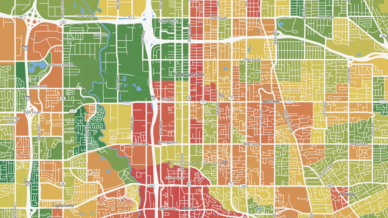 South Salt Lake, UT Map of Drug-Related Crime Rates