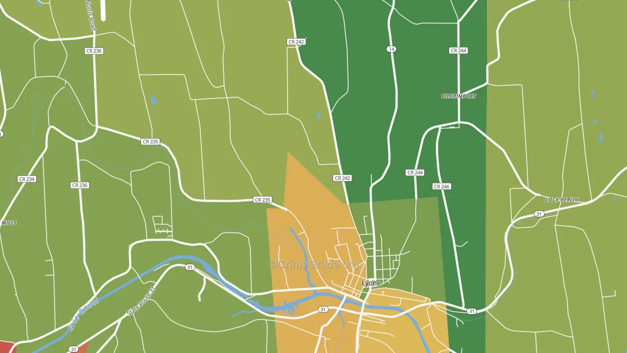South Sodus, NY Map of Drug-Related Crime Rates