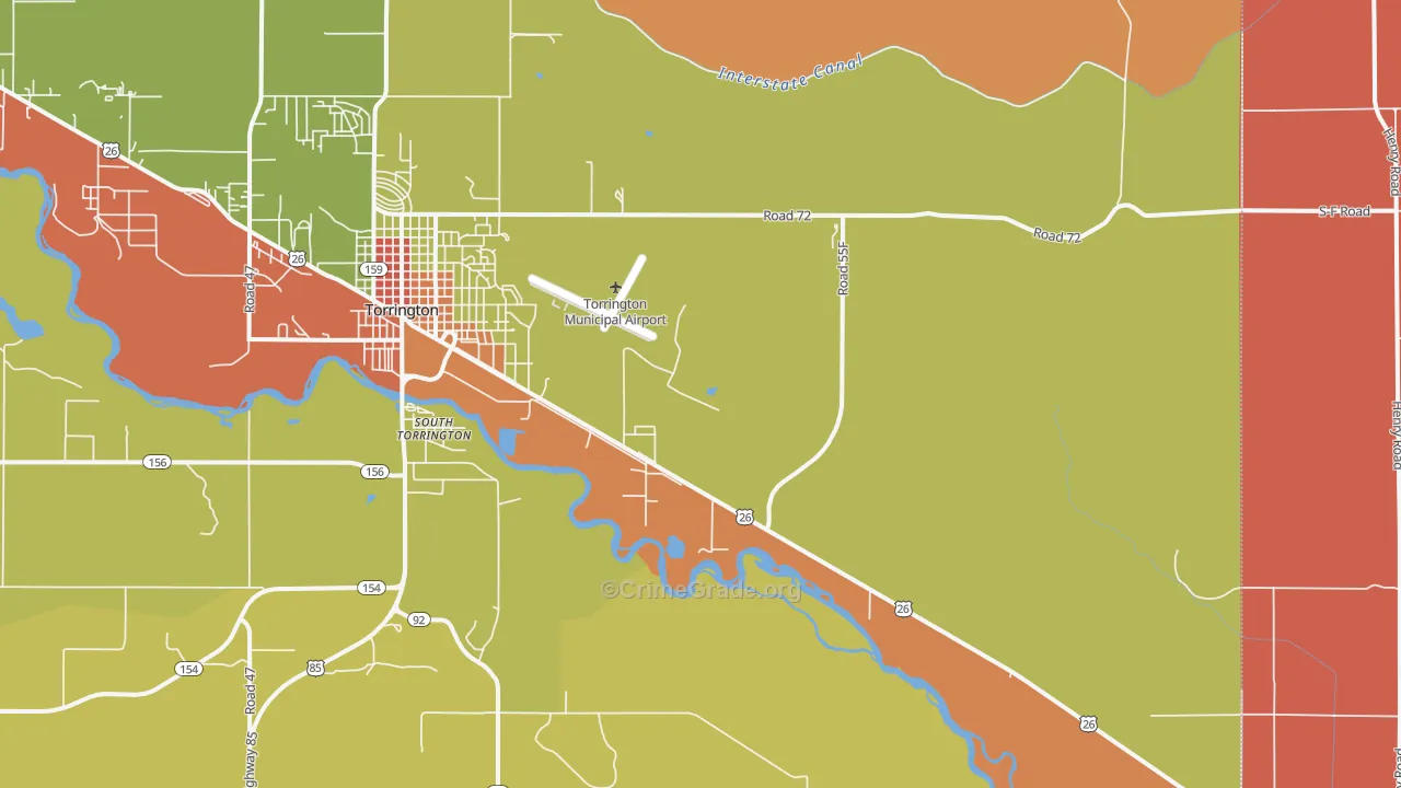 South Torrington, WY Map of Drug-Related Crime Rates