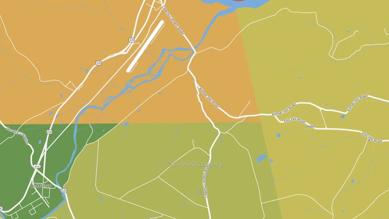 South Towanda, PA Map of Drug-Related Crime Rates