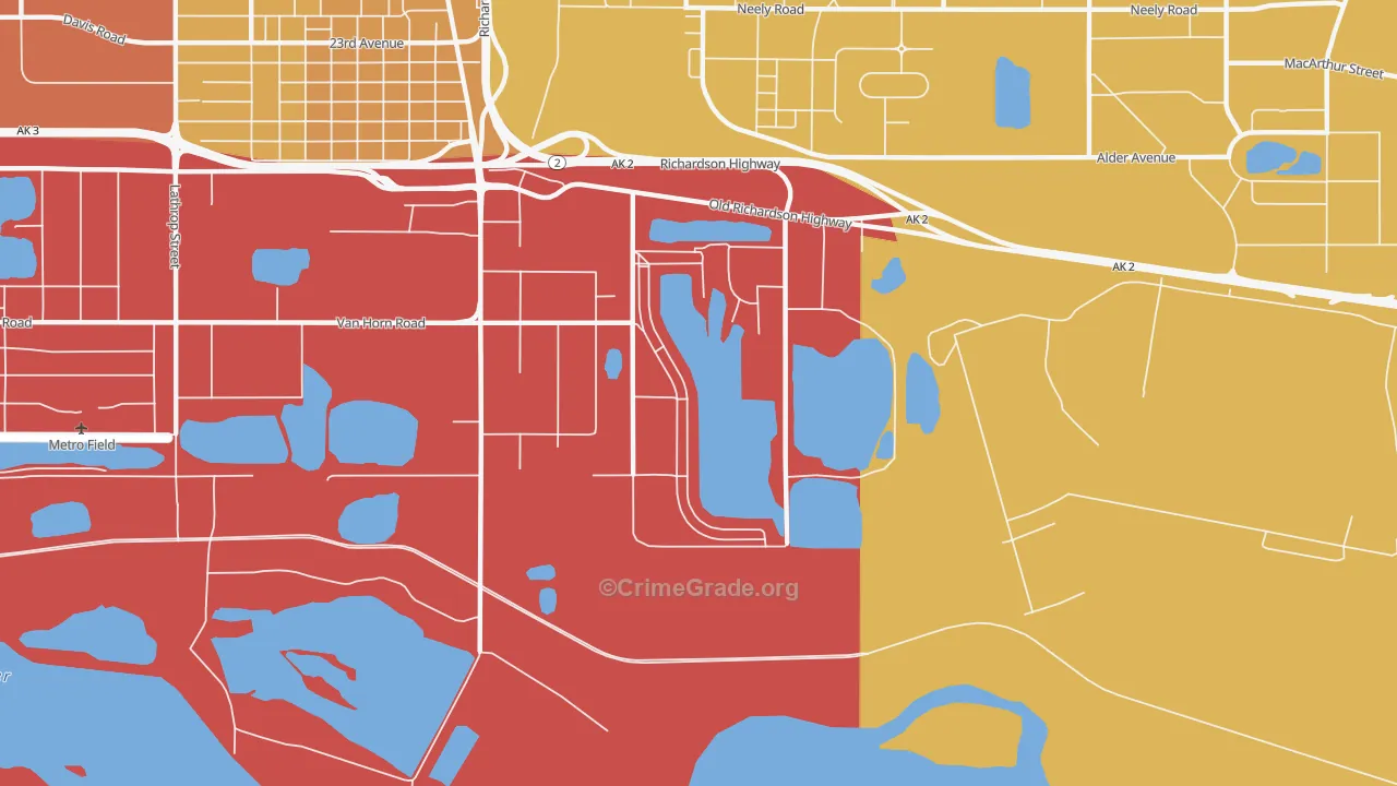 South Van Horn, AK Map of Drug-Related Crime Rates