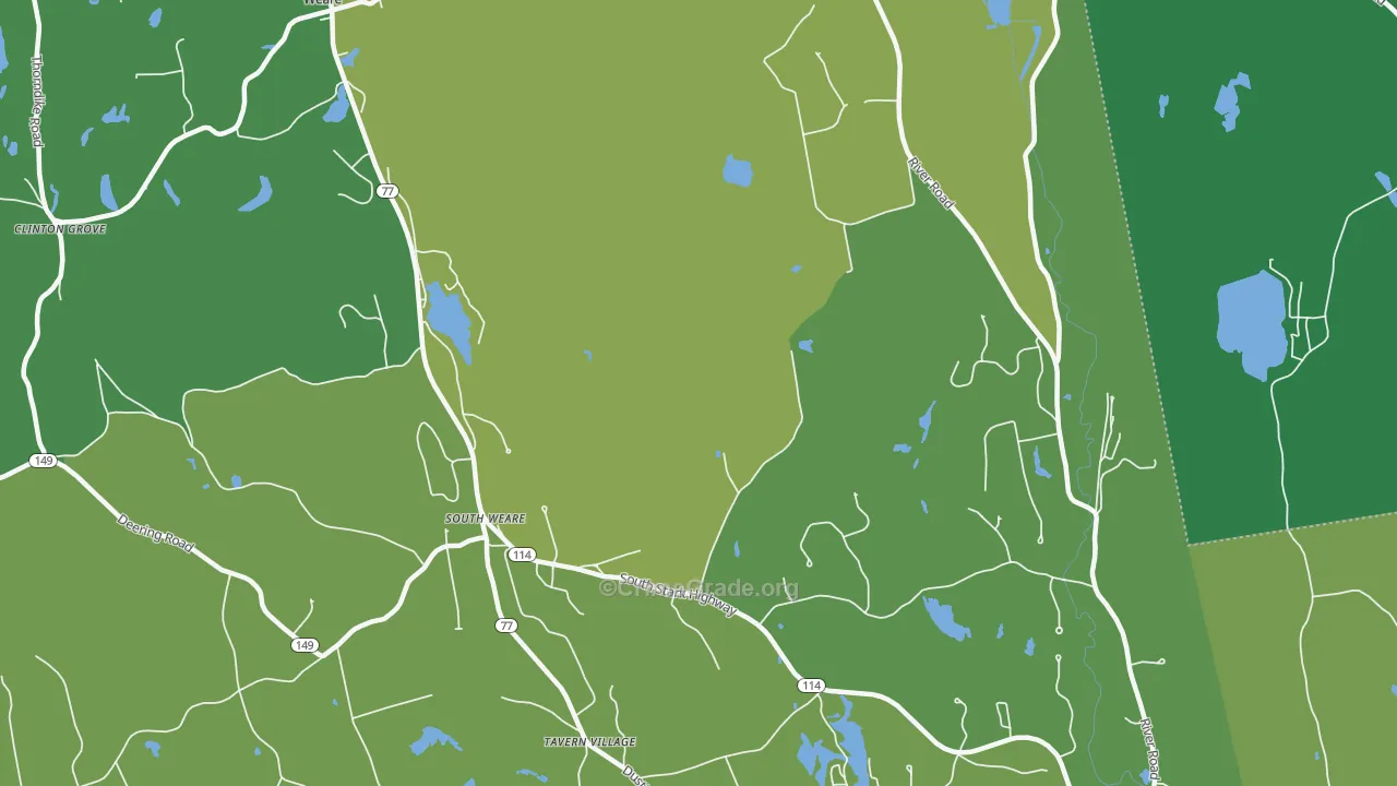 South Weare, NH Map of Drug-Related Crime Rates