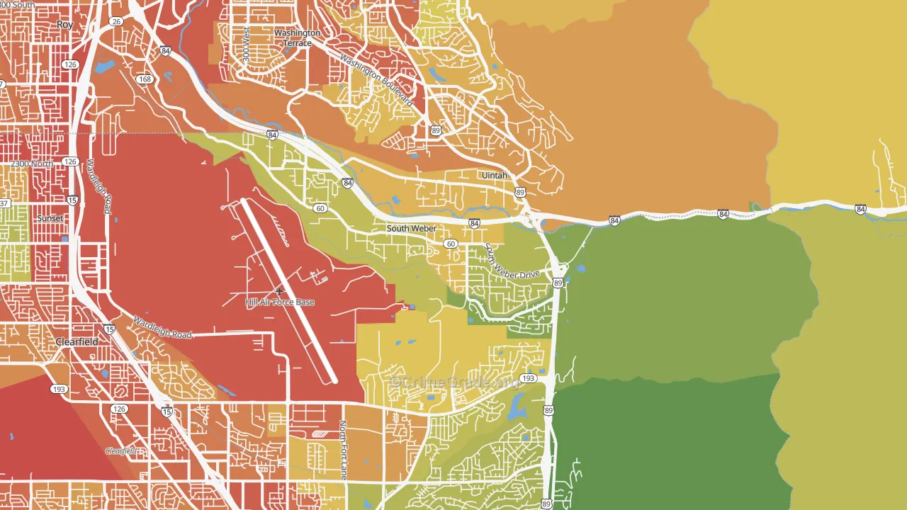 South Weber, UT Map of Drug-Related Crime Rates