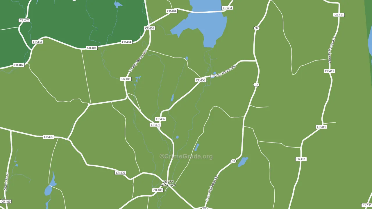 South Westerlo, NY Map of Drug-Related Crime Rates