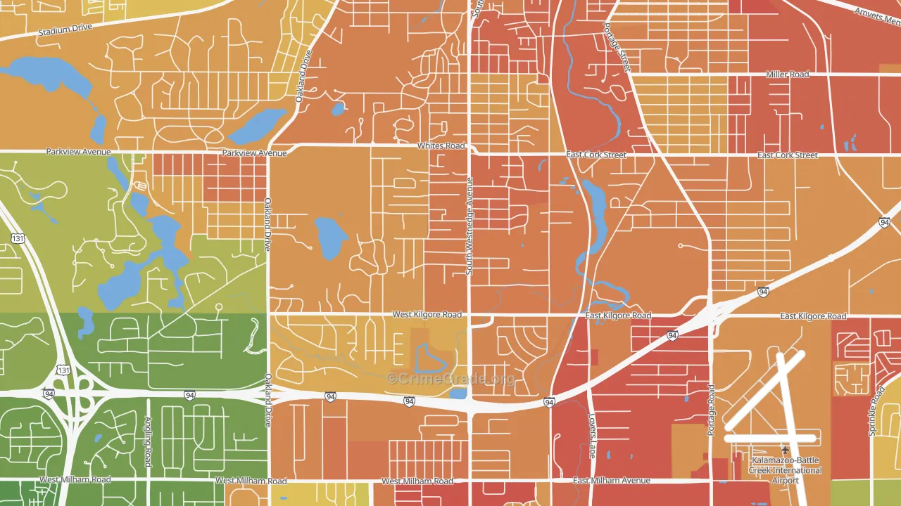 South Westnedge, Kalamazoo, MI Map of Drug-Related Crime Rates