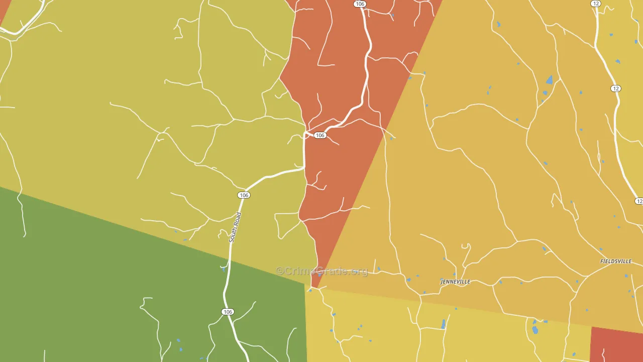 South Woodstock, VT Map of Drug-Related Crime Rates