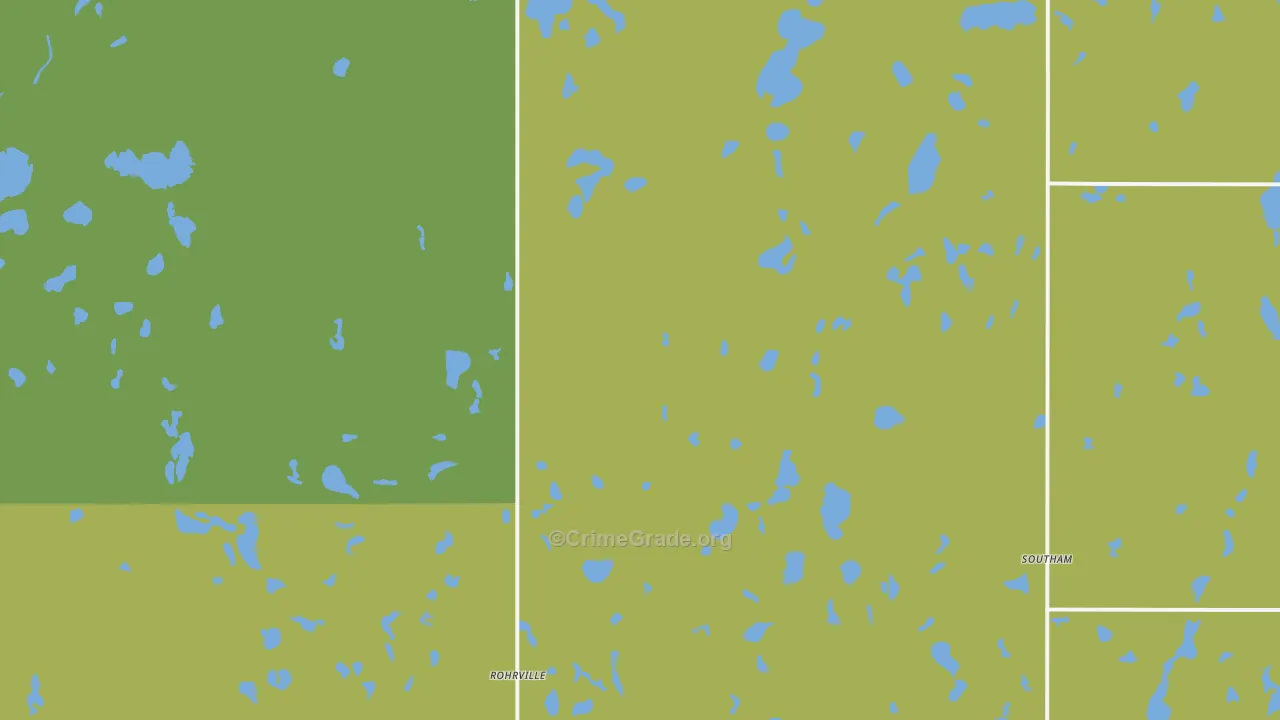 Southam, ND Map of Drug-Related Crime Rates