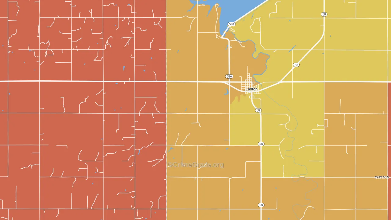 Southard, OK Map of Drug-Related Crime Rates