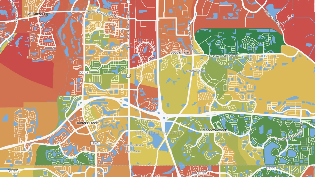Southchase, FL Map of Drug-Related Crime Rates