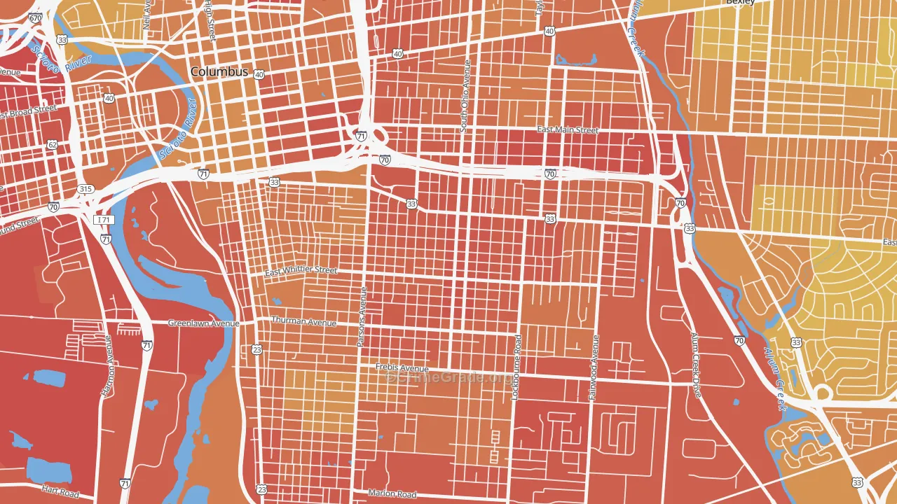 Southern Orchards, Columbus, OH Map of Drug-Related Crime Rates