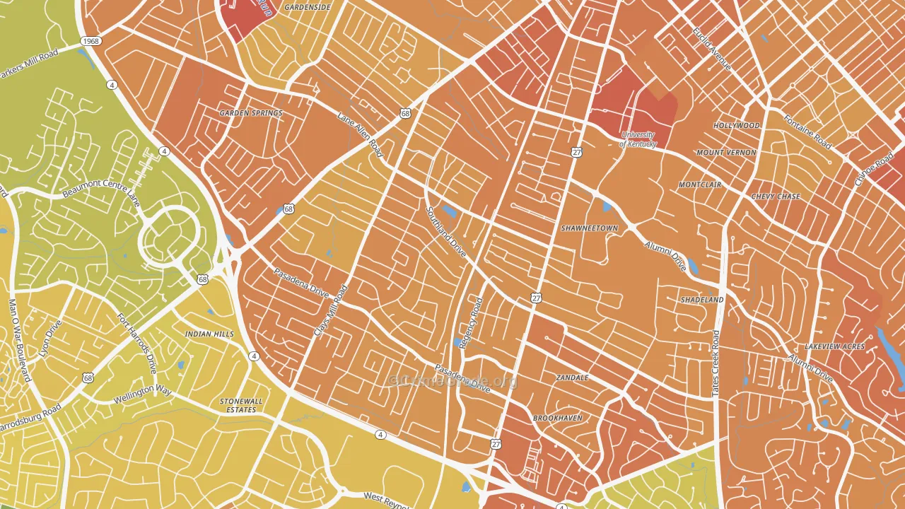 Southland Deerfield Open Gates, Lexington, KY Map of Drug-Related Crime Rates