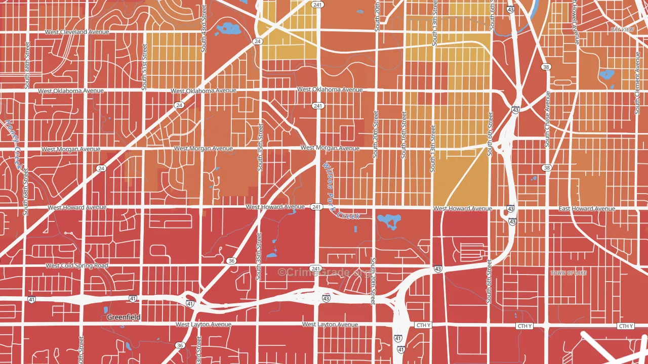 Southpoint, Milwaukee, WI Map of Drug-Related Crime Rates