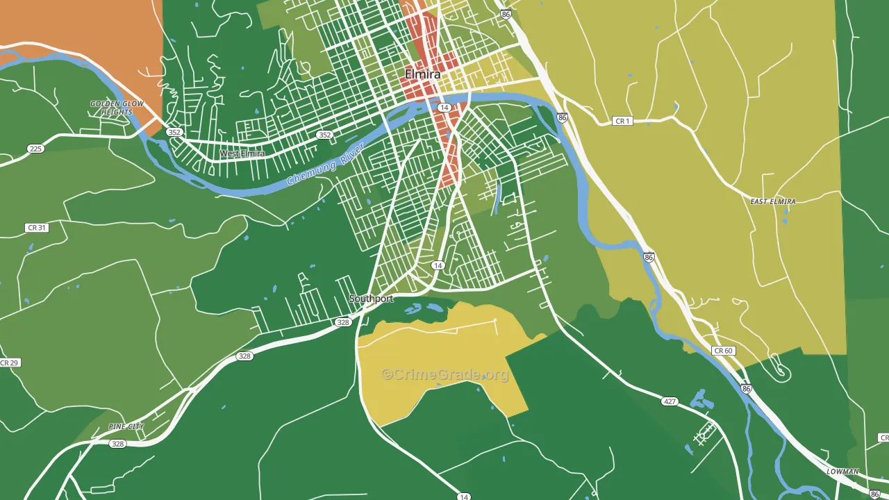 Southport, NY Map of Drug-Related Crime Rates