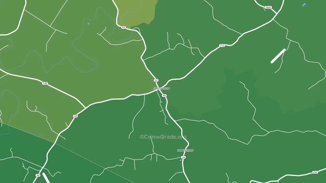 Southville, KY Map of Drug-Related Crime Rates