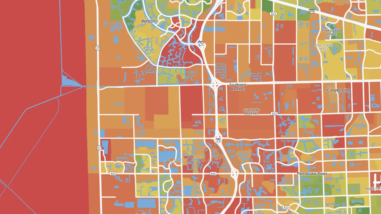 Southwest Ranches, FL Map of Drug-Related Crime Rates