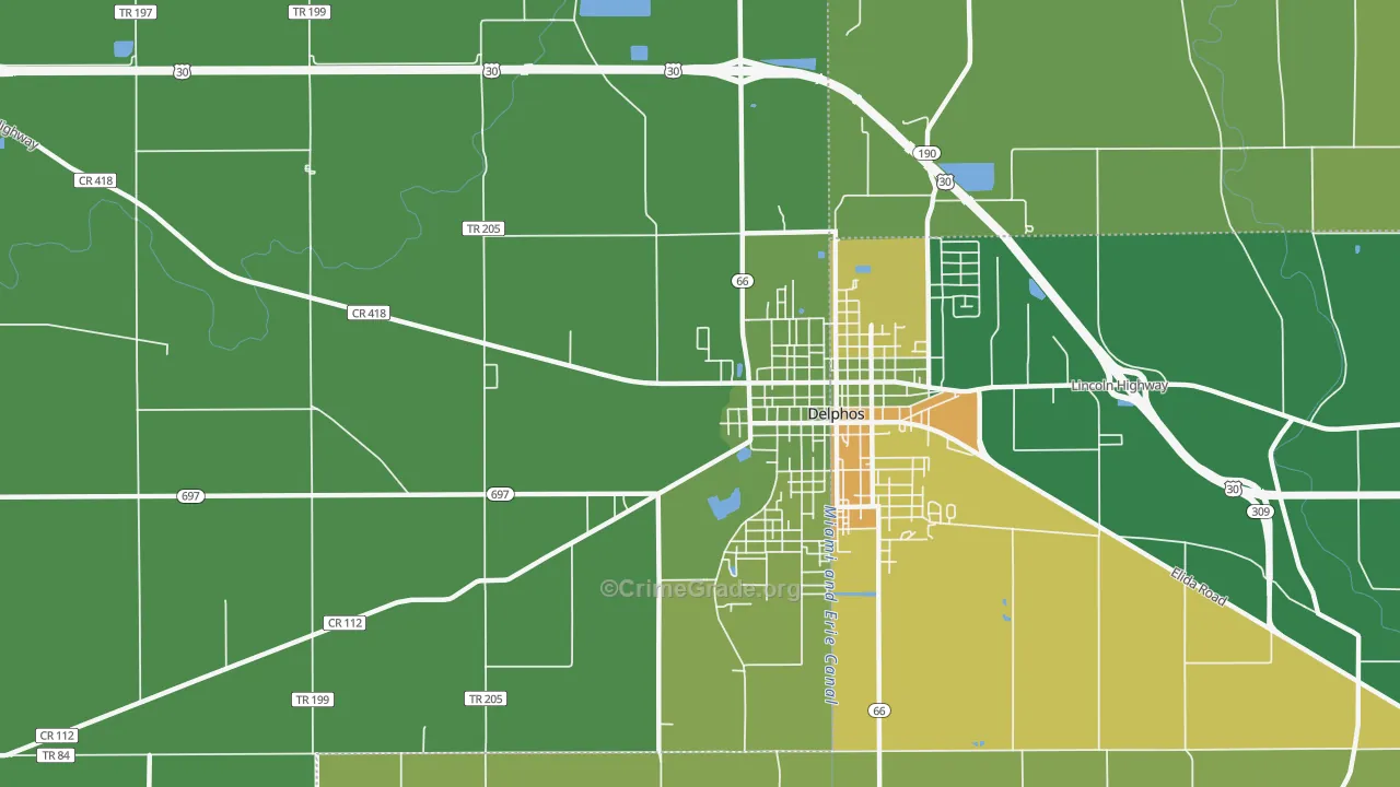 Southworth, OH Map of Drug-Related Crime Rates