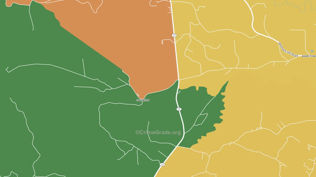 Souwilpa, AL Map of Drug-Related Crime Rates