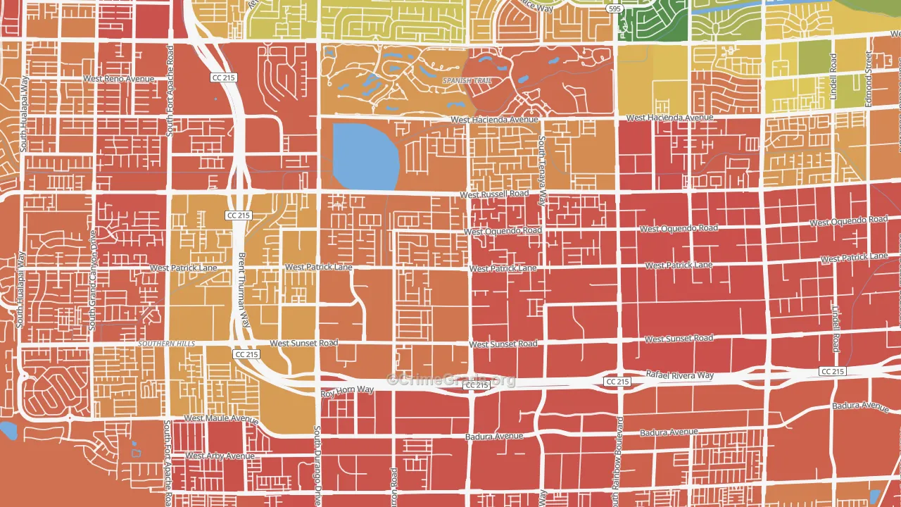 Sovana, Spring Valley, NV Map of Drug-Related Crime Rates
