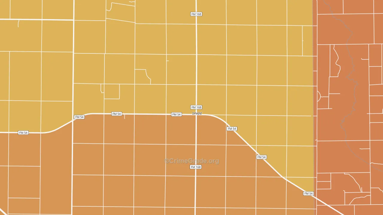 Spade, TX Map of Drug-Related Crime Rates