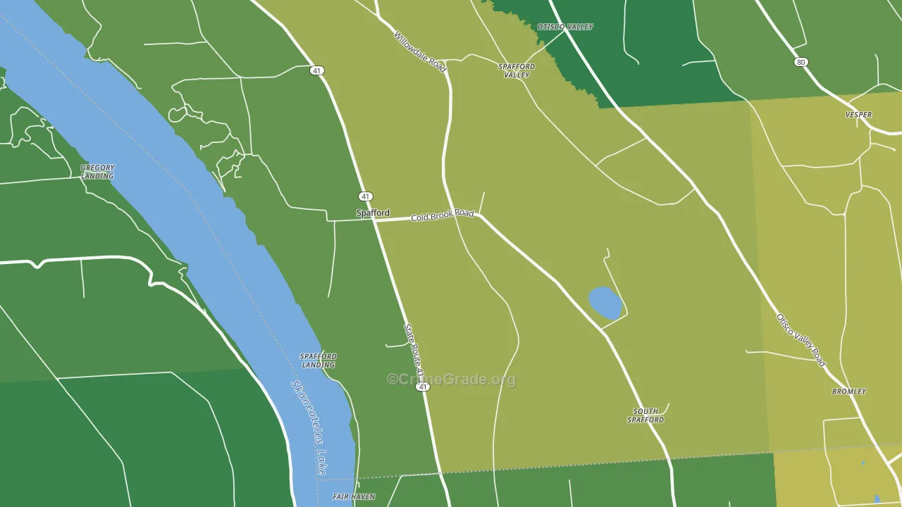 Spafford, NY Map of Drug-Related Crime Rates