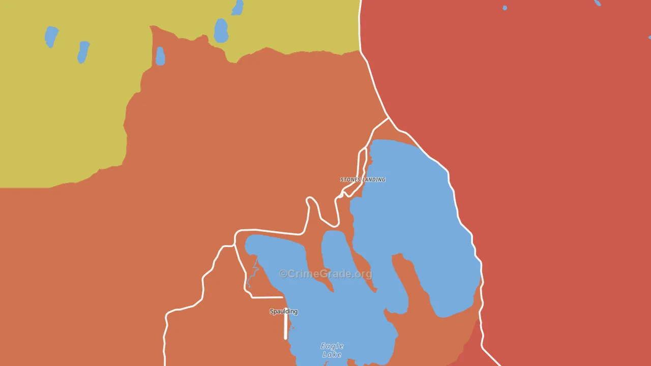 Spalding Tract, CA Map of Drug-Related Crime Rates