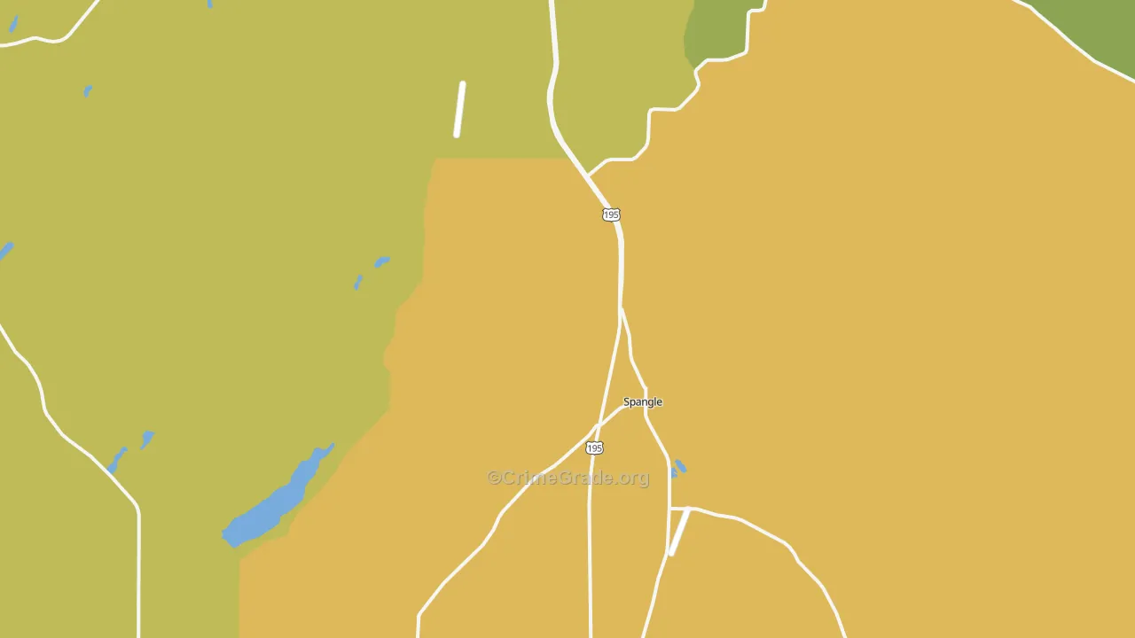 Spangle, WA Map of Drug-Related Crime Rates