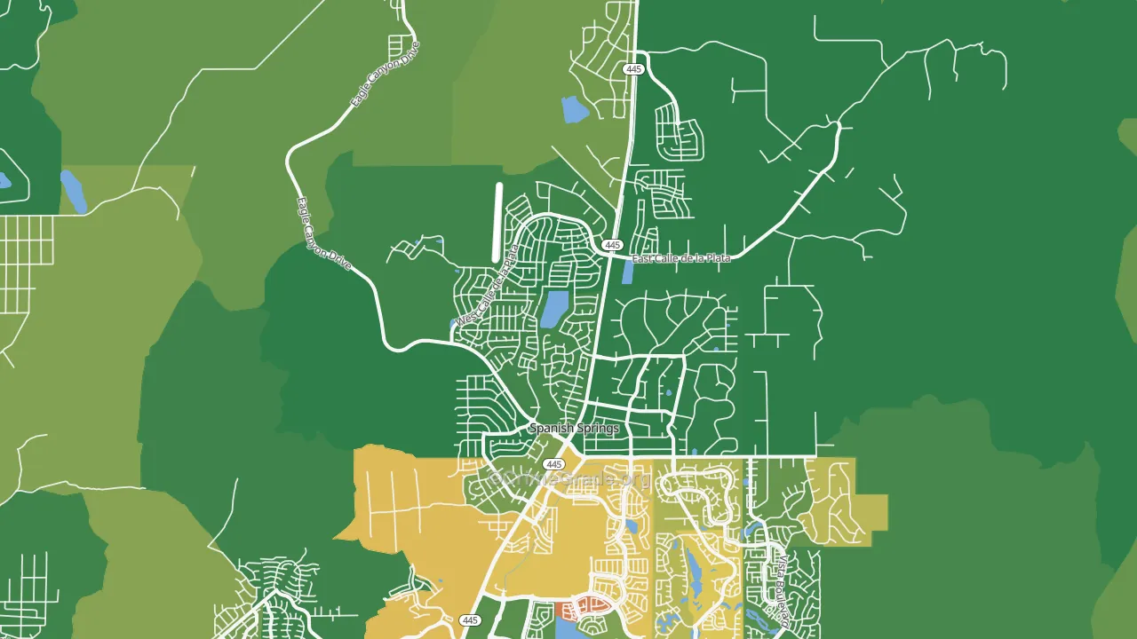 Spanish Springs, NV Map of Drug-Related Crime Rates