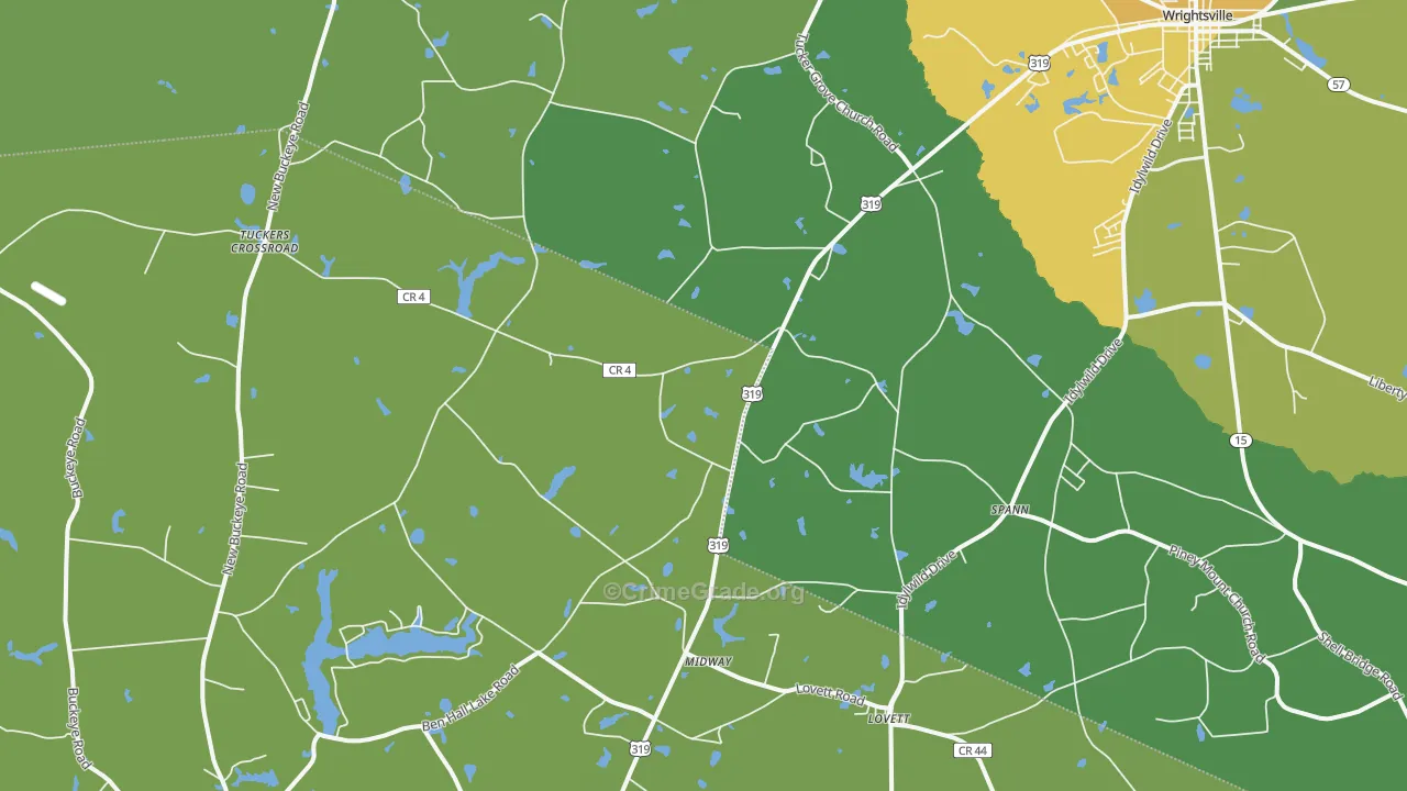 Spann, GA Map of Drug-Related Crime Rates