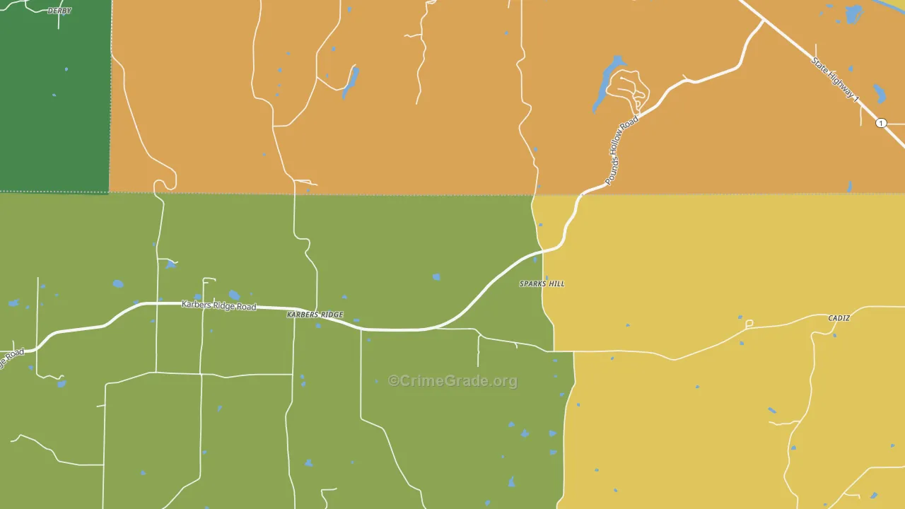Sparks Hill, IL Map of Drug-Related Crime Rates