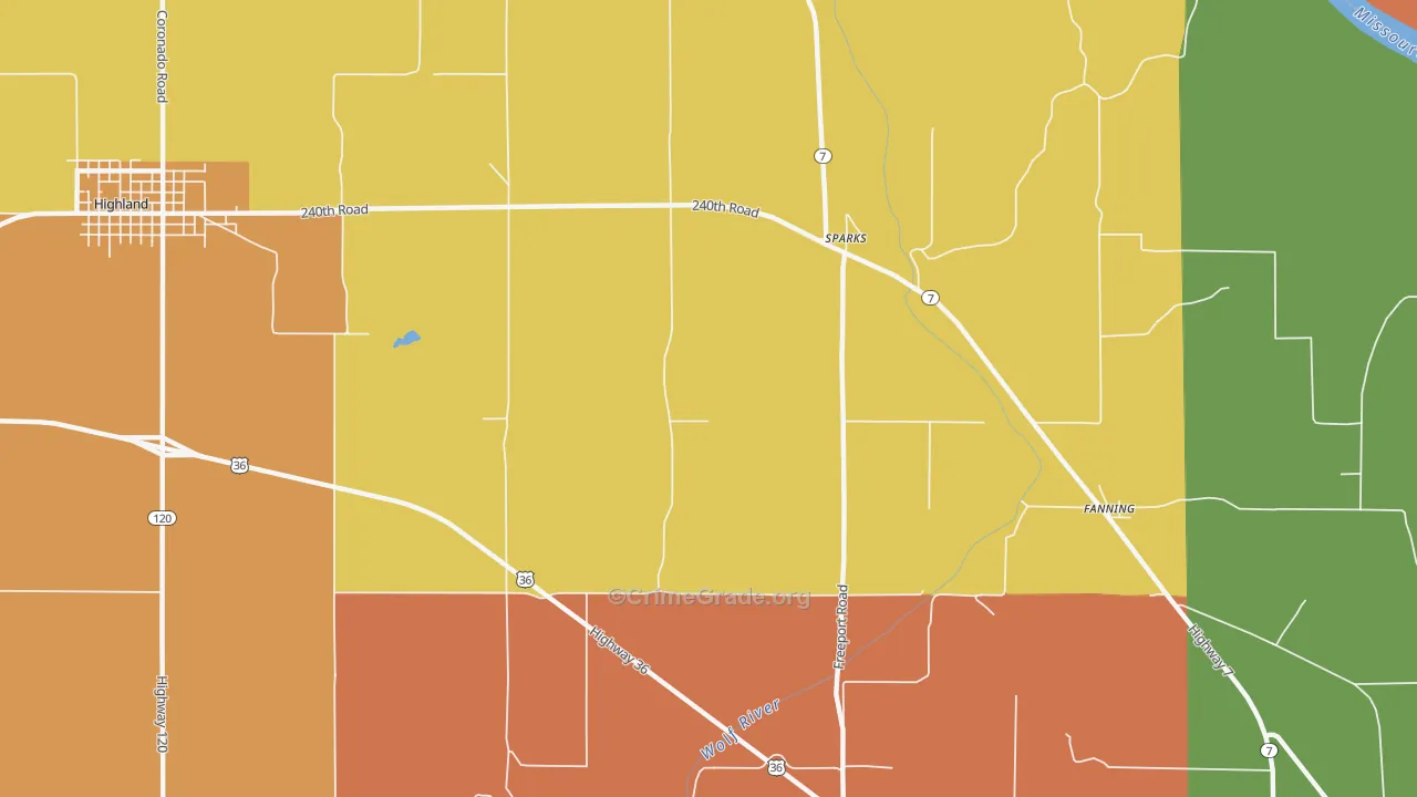 Sparks, KS Map of Drug-Related Crime Rates