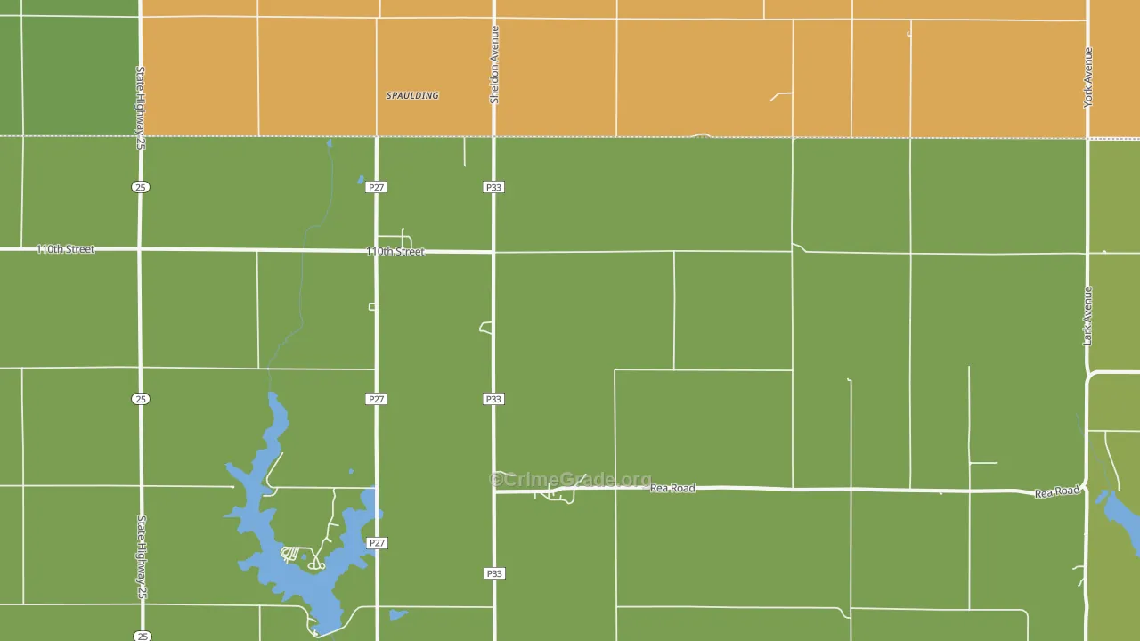 Spaulding, IA Map of Drug-Related Crime Rates