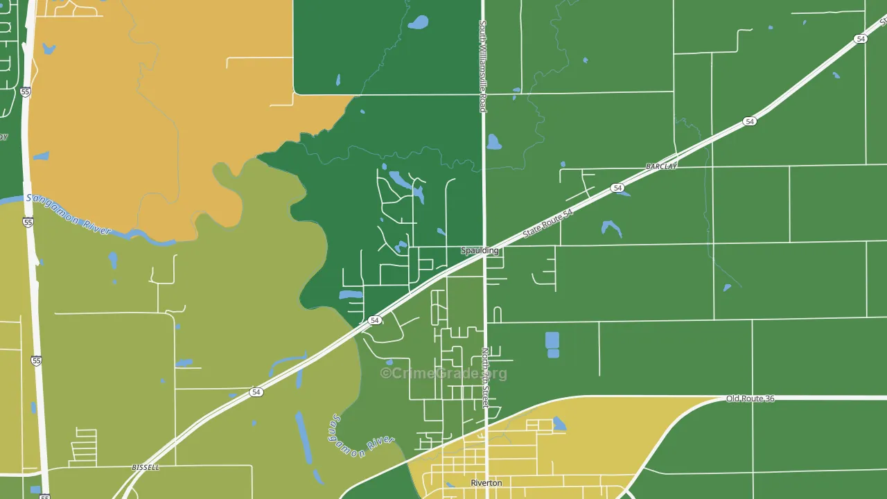 Spaulding, IL Map of Drug-Related Crime Rates