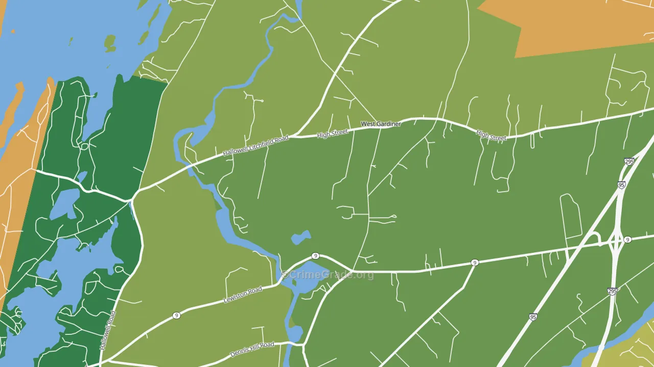 Spears Corner, ME Map of Drug-Related Crime Rates