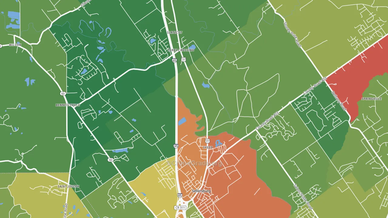 Speed, IN Map of Drug-Related Crime Rates
