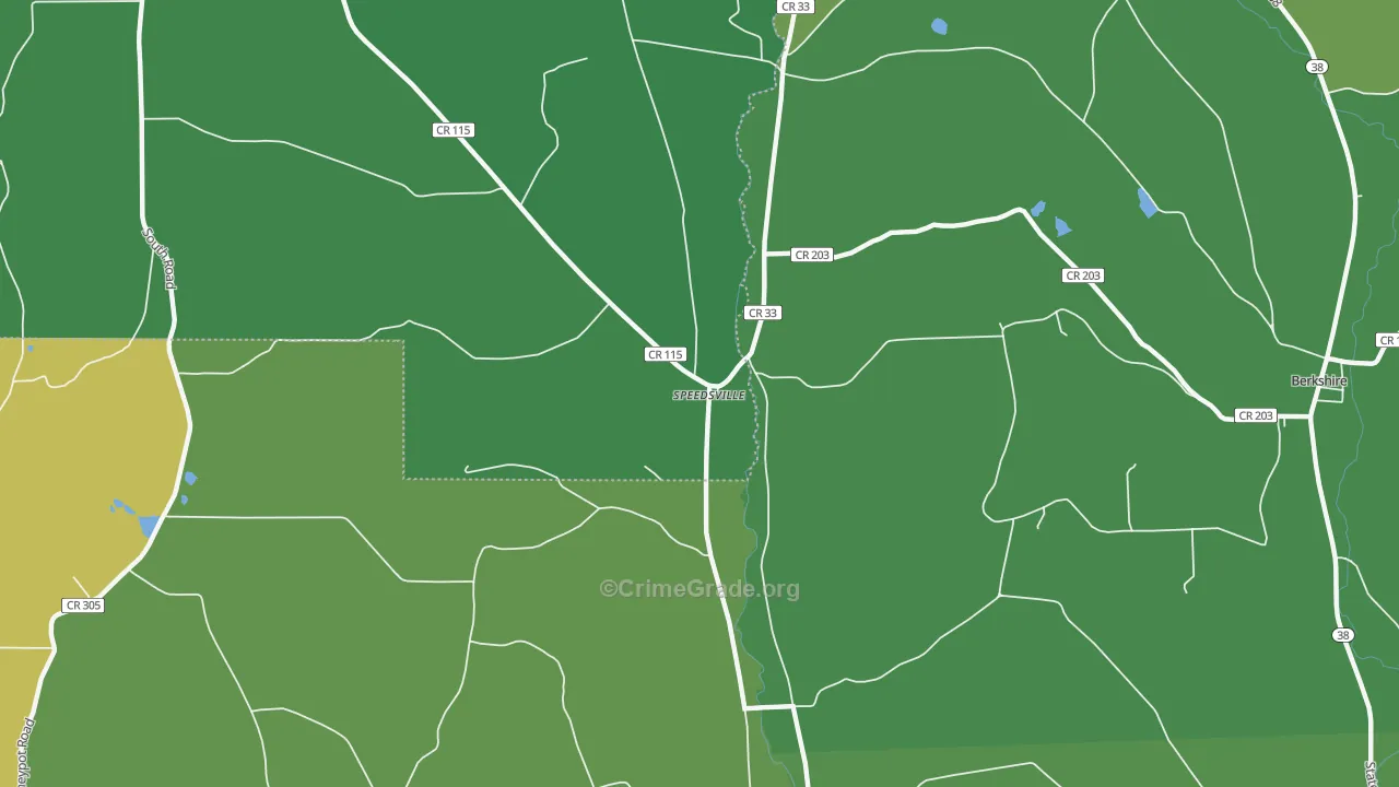 Speedsville, NY Map of Drug-Related Crime Rates