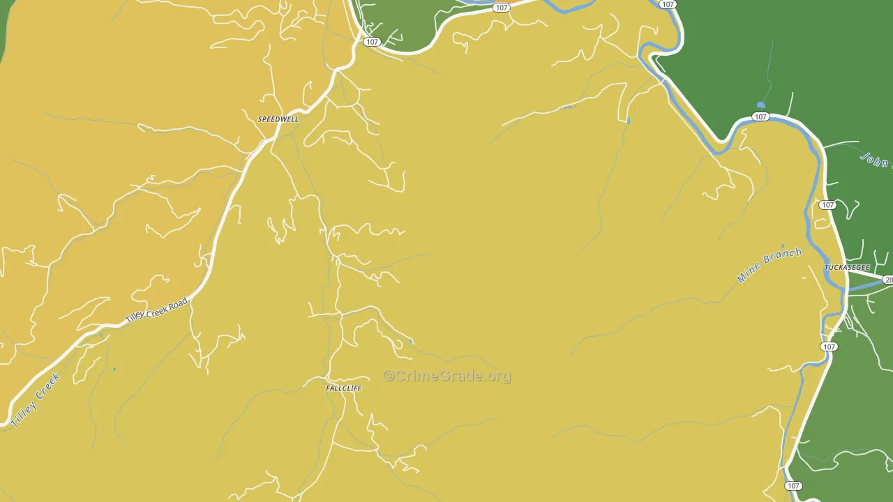 Speedwell, NC Map of Drug-Related Crime Rates
