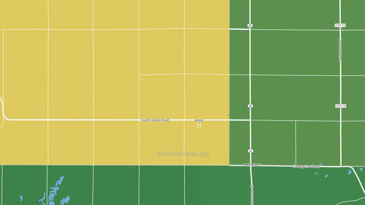 Speer, IL Map of Drug-Related Crime Rates
