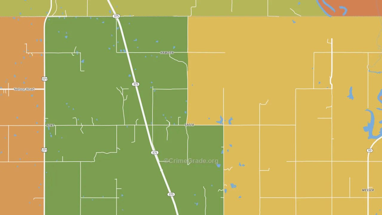 Speer, OK Map of Drug-Related Crime Rates