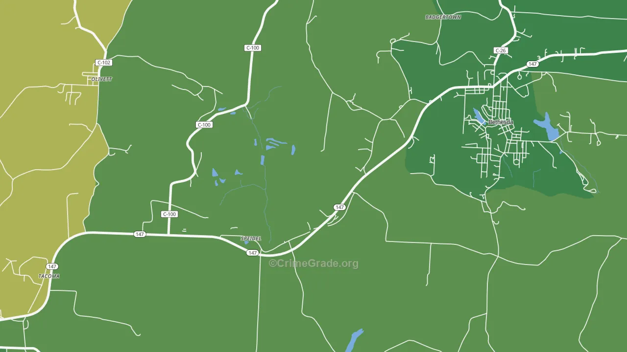 Speidel, OH Map of Drug-Related Crime Rates